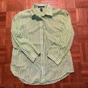 Lauren Ralph Lauren green button up